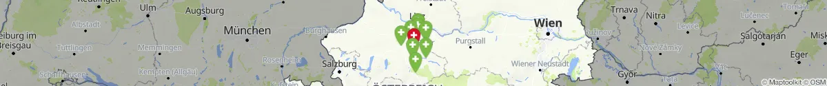 Kartenansicht für Apotheken-Notdienste in der Nähe von Schiedlberg (Steyr  (Land), Oberösterreich)